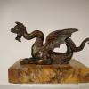 Dragon en bronze, vers 1850 - marbre de Sienne -  850 euros